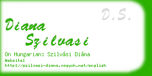 diana szilvasi business card