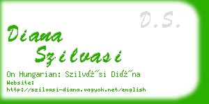 diana szilvasi business card